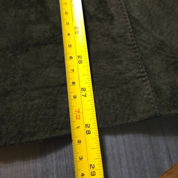 Black Genuine suede leather midi skirt size 14 - Picture 8 of 9